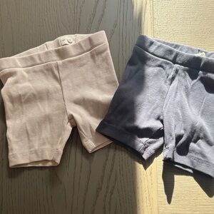 H&M Kids Ribbed Shorts - Cream and Gray